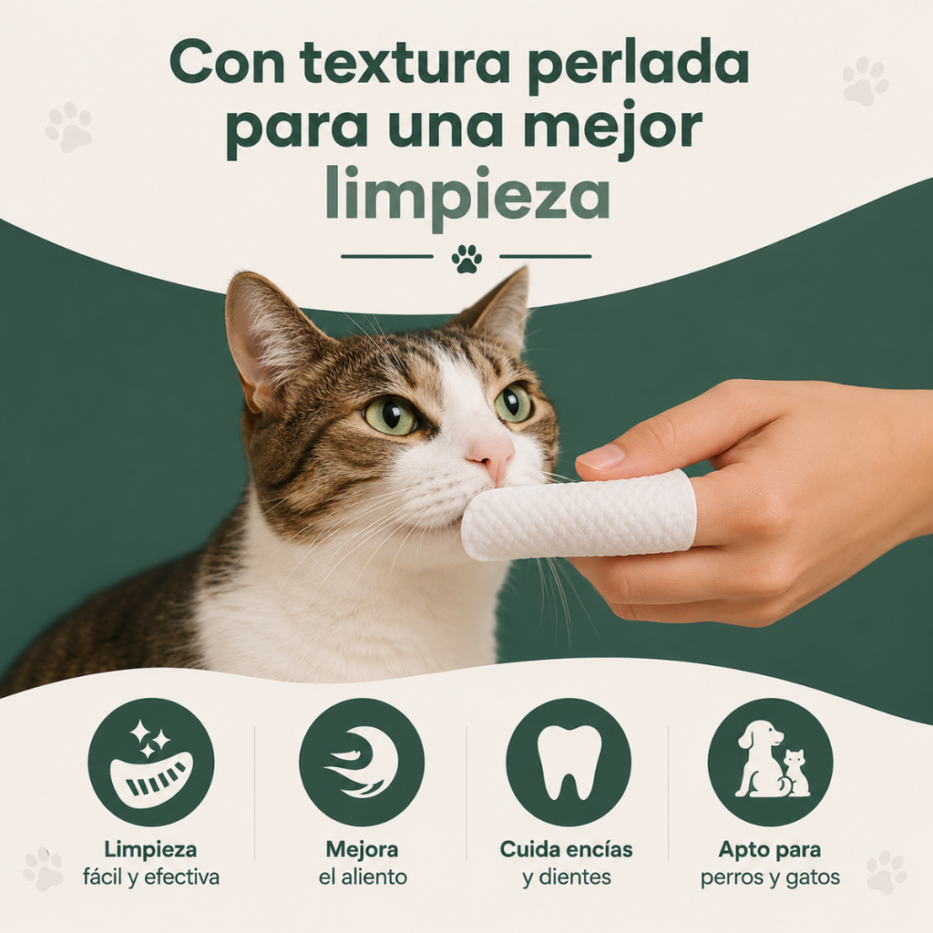 Toallitas Dentales Naturales para Mascotas